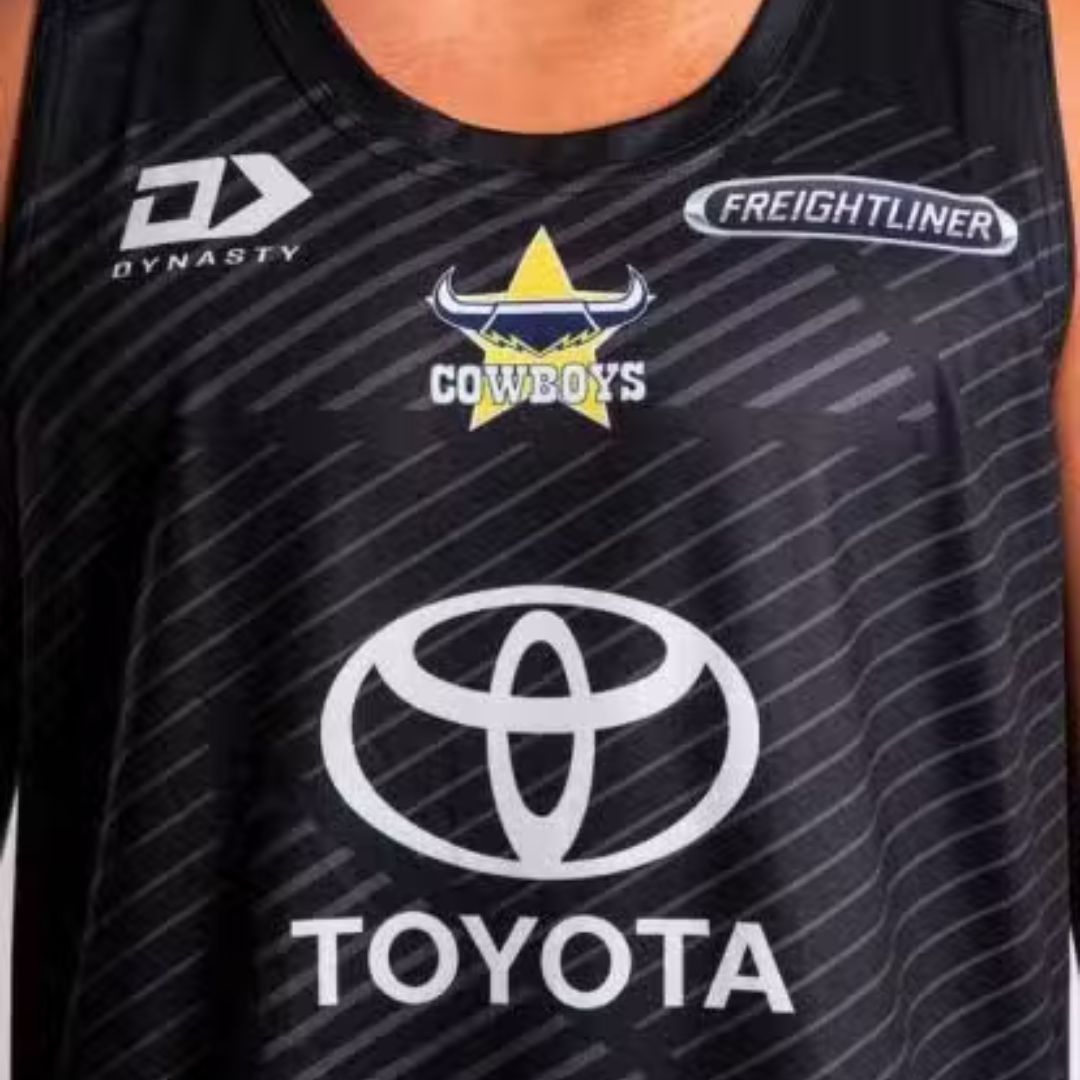 North Queensland Cowboys 2024 Black Training Singlet