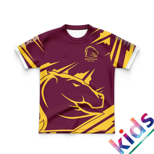 Brisbane Broncos 2024 Kids Ignition Fishing Jersey