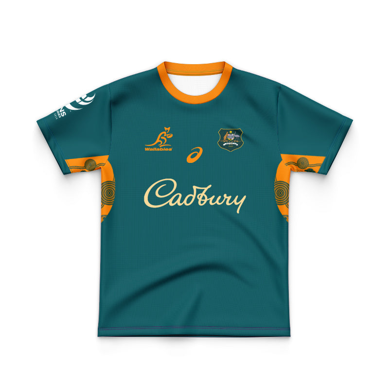 Australian Wallabies 2025 Kids Lions Tour Warm Up Jersey