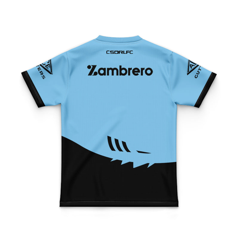Cronulla Sutherland Sharks 2025 Kids Blue Training Jersey