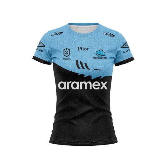 Cronulla Sutherland Sharks 2025 Women's Blue Training Shirt