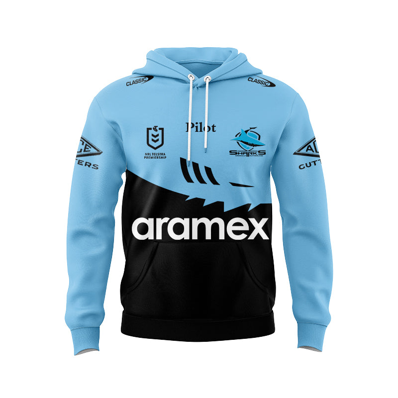 Cronulla Sutherland Sharks 2025 Blue Training Hoodie