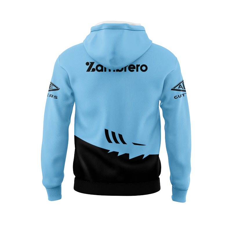 Cronulla Sutherland Sharks 2025 Blue Training Hoodie with Zipper