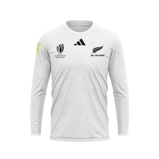 New Zealand All Blacks 2023 Rugby World Cup Long Sleeve Away Shirt