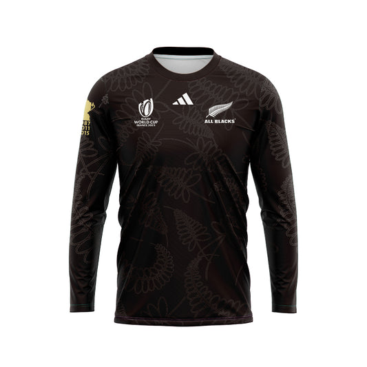 New Zealand All Blacks 2023 Rugby World Cup Long Sleeve Home Shirt