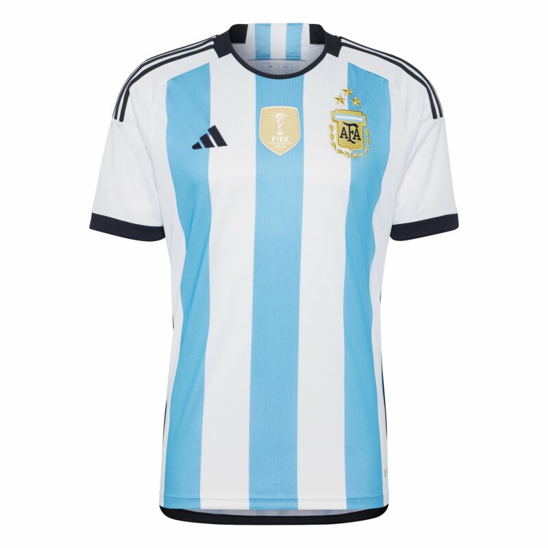 Argentina 2022-23 World Cup Home Jersey Shirt (3 Stars)