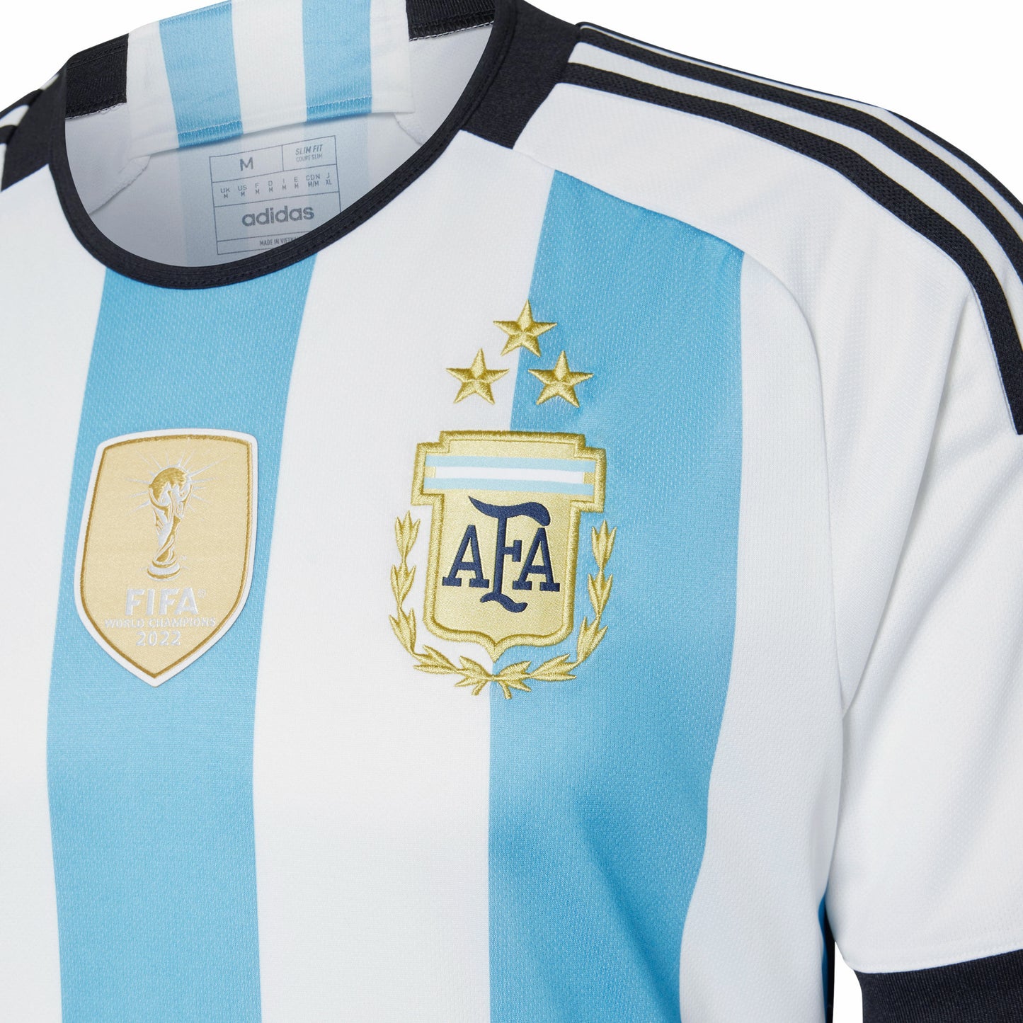 Argentina 2022-23 World Cup Home Jersey Shirt (3 Stars)