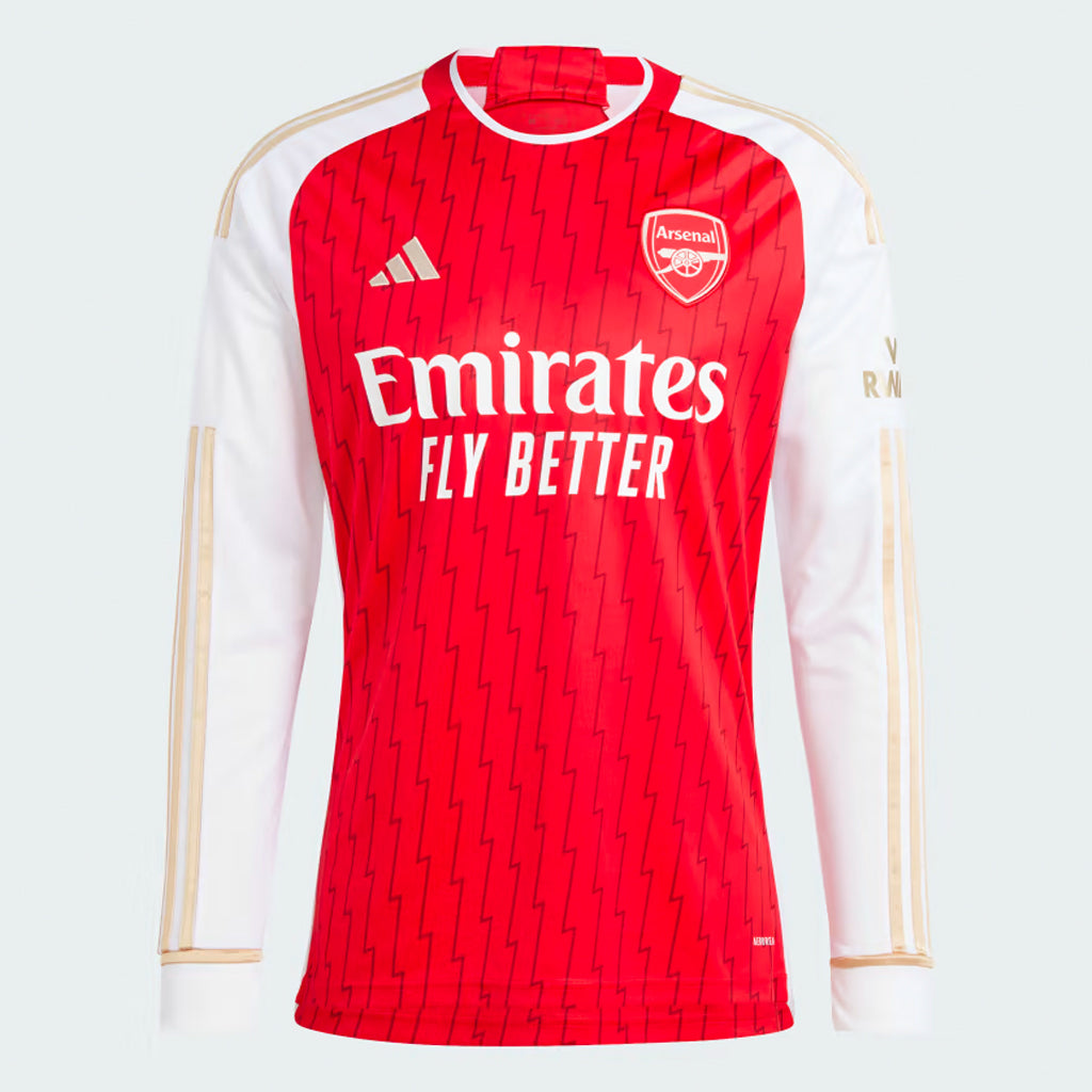 Arsenal Gunners 2023/24 Long Sleeve Home Jersey Shirt Kit