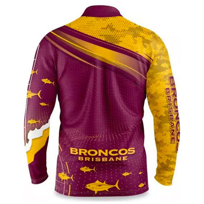 Brisbane Broncos Long Sleeve Fishing Shirt