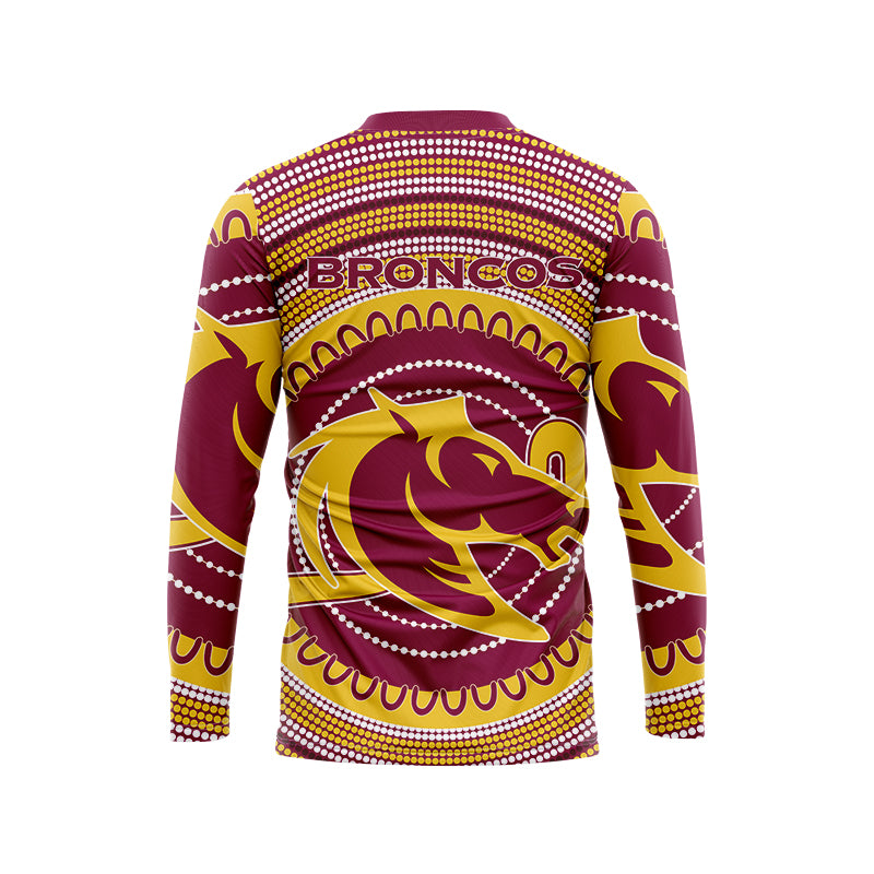 Brisbane Broncos Long Sleeve Indigenous Shirt