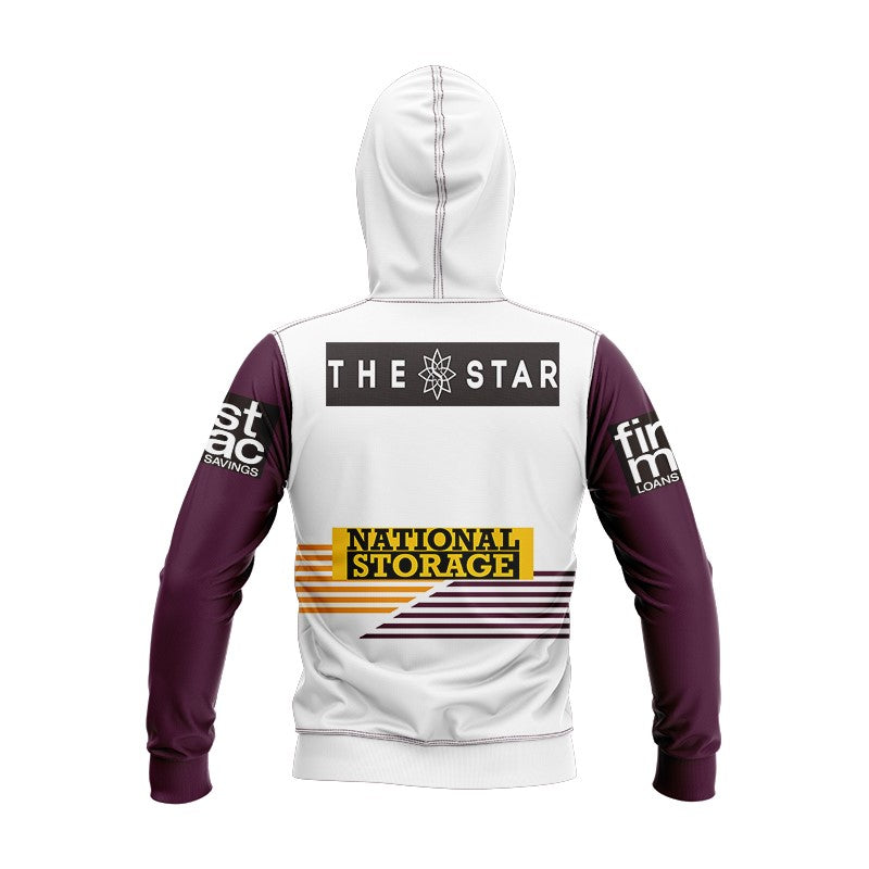 Brisbane Broncos 2024 Away Hoodie With Zipper