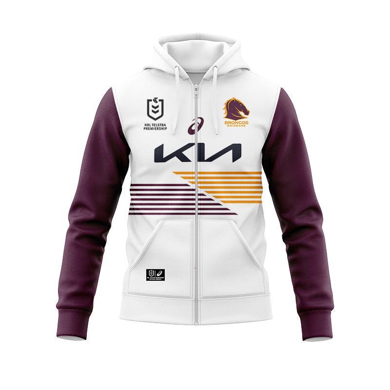Brisbane Broncos 2024 Away Hoodie With Zipper