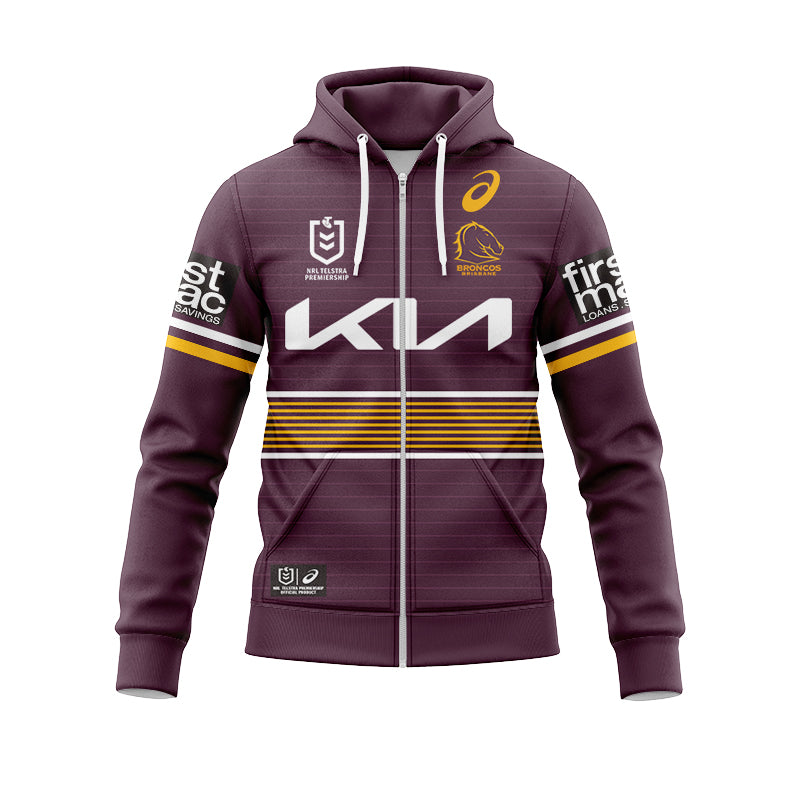 Brisbane Broncos 2022 Home Hoodie With Zipper