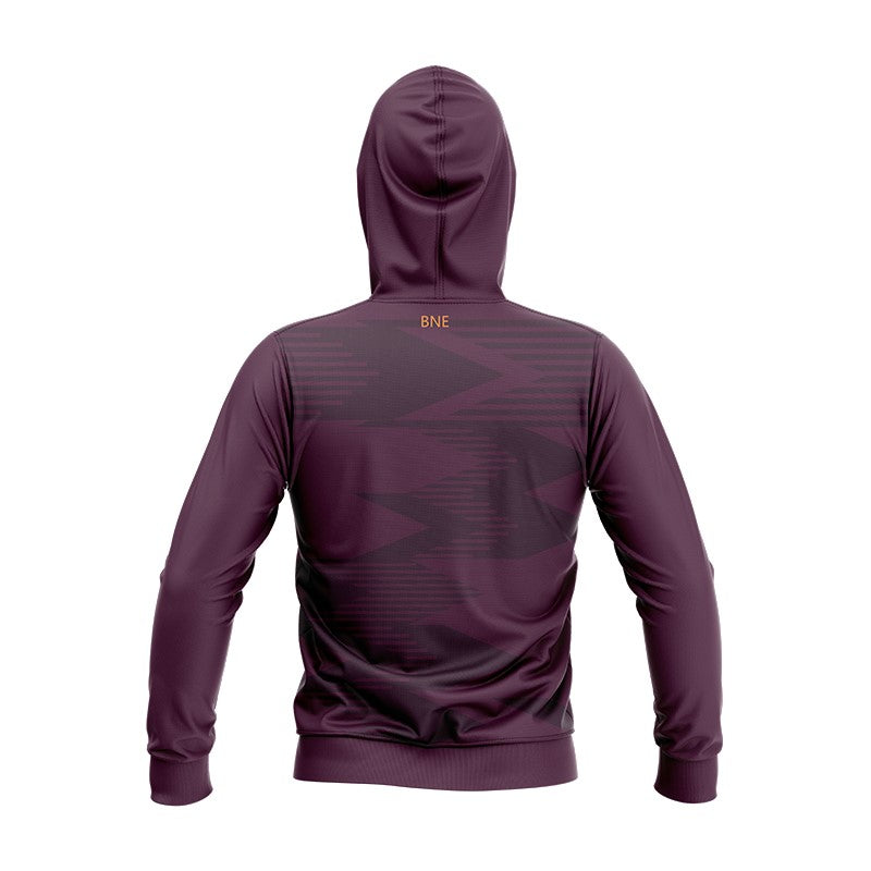 Brisbane Broncos 2024 Run Out Hoodie With Zipper