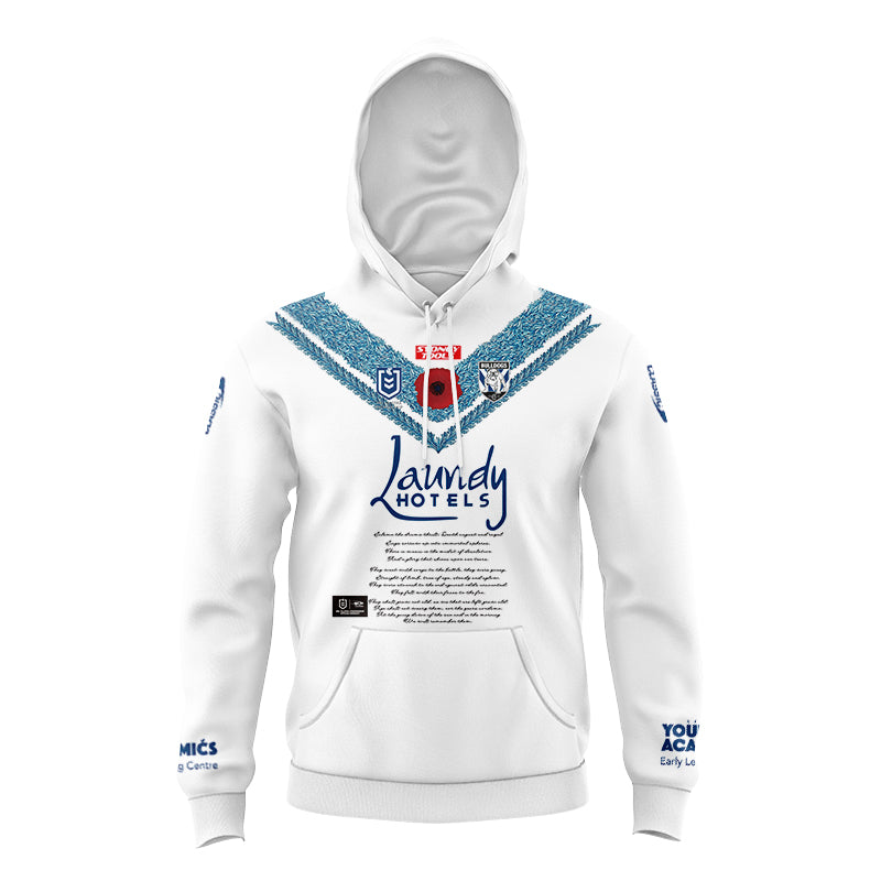 Canterbury Bankstown Bulldogs 2023 Kids ANZAC Hoodie