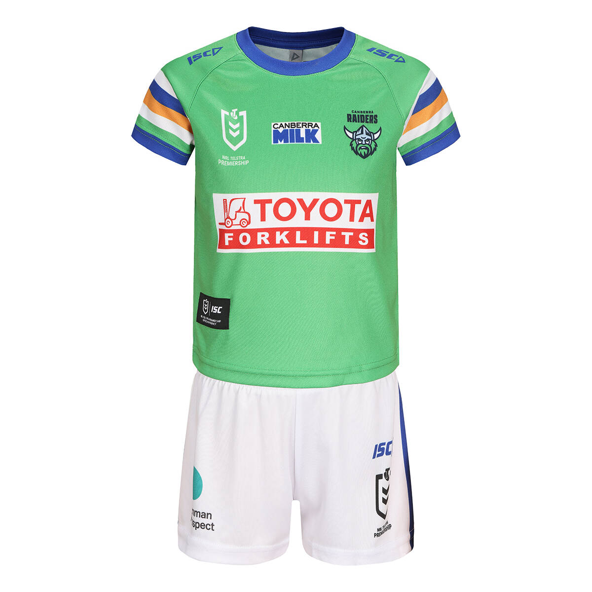 Canberra Raiders 2024 Kids Home Jersey and Shorts Kit