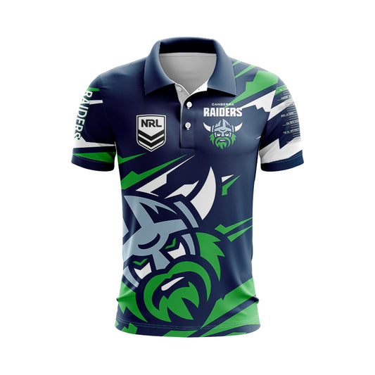 Canberra Raiders 2024 Ignition Fishing Polo Shirt
