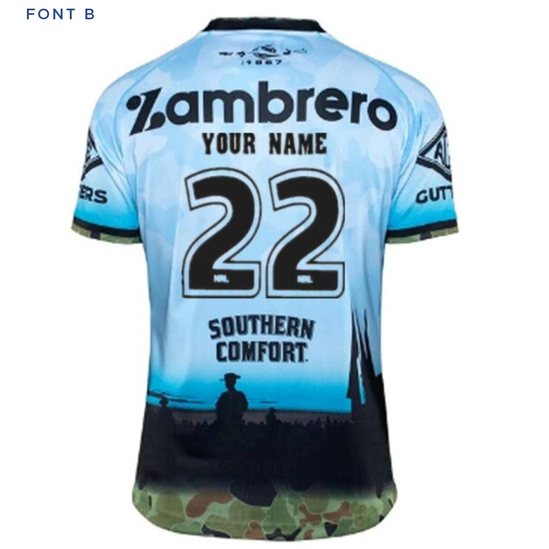 Cronulla Sutherland Sharks 2022 ANZAC Jersey