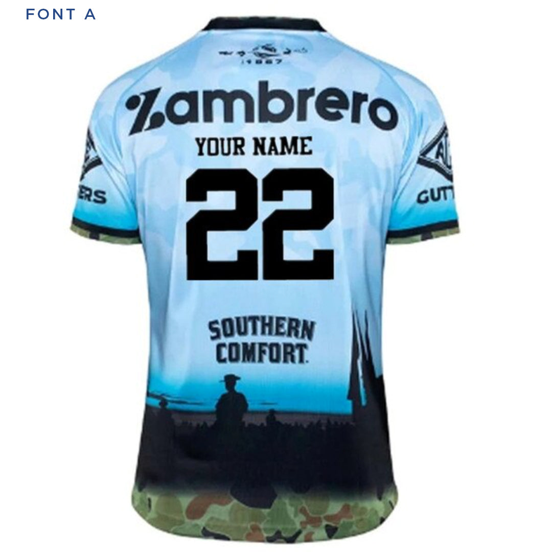 Cronulla Sutherland Sharks 2022 ANZAC Jersey