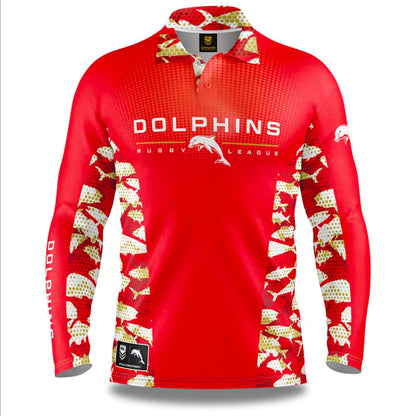 Redcliffe Dolphins Long Sleeve Fishing Shirt