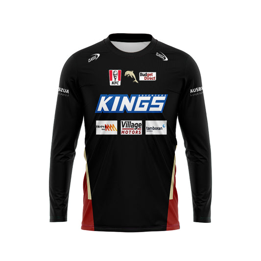 Redcliffe Dolphins 2024 Long Sleeve Black Training Shirt