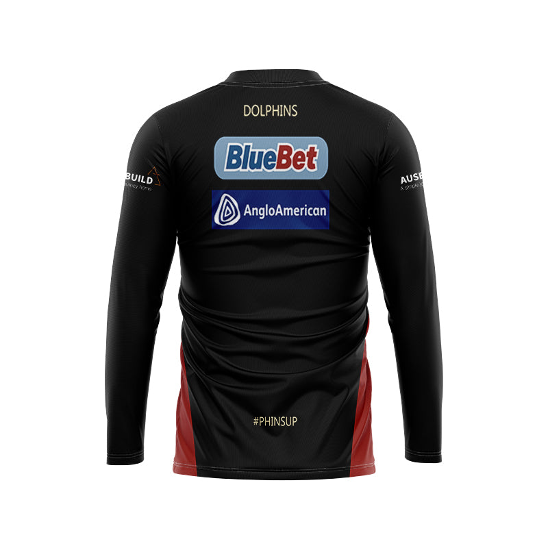 Redcliffe Dolphins 2024 Long Sleeve Black Training Shirt