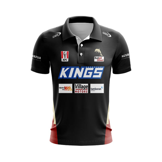 Redcliffe Dolphins 2024 Black Training Polo Shirt