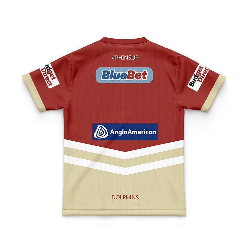 Redcliffe Dolphins 2024 Kids Home Jersey and Shorts Kit