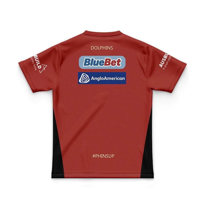Redcliffe Dolphins 2024 Kids Red Training Jersey