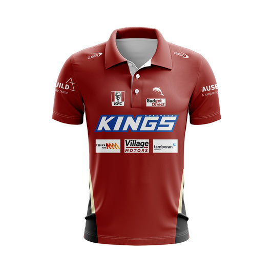 Redcliffe Dolphins 2024 Red Training Polo Shirt