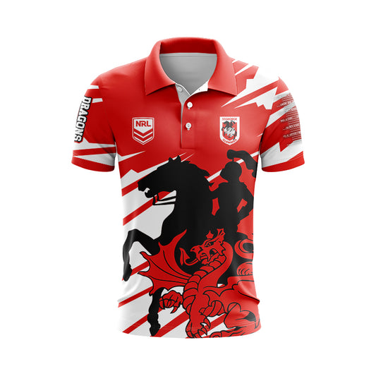 St George Illawarra Dragons 2024 Ignition Fishing Polo Shirt