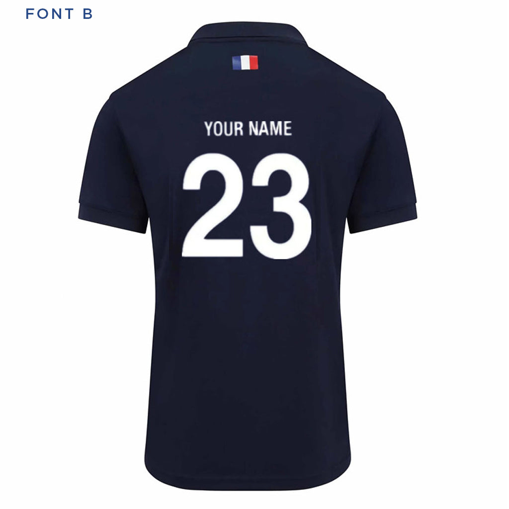 France Les Bleus 2023 Rugby World Cup Navy Blue Polo Shirt