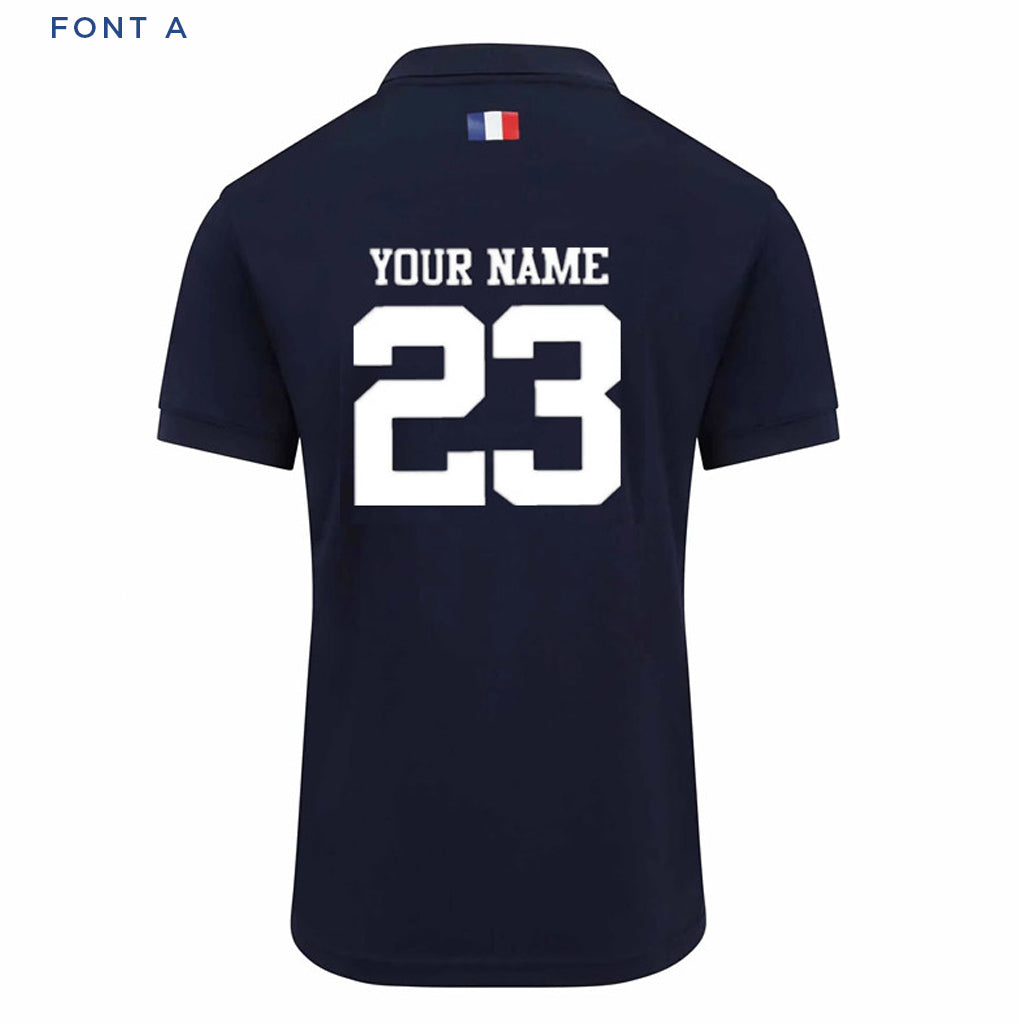 France Les Bleus 2023 Rugby World Cup Navy Blue Polo Shirt