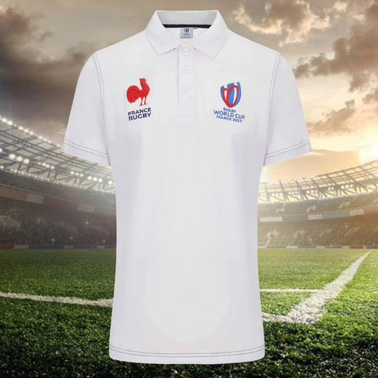 France Les Bleus 2023 Rugby World Cup White Polo Shirt