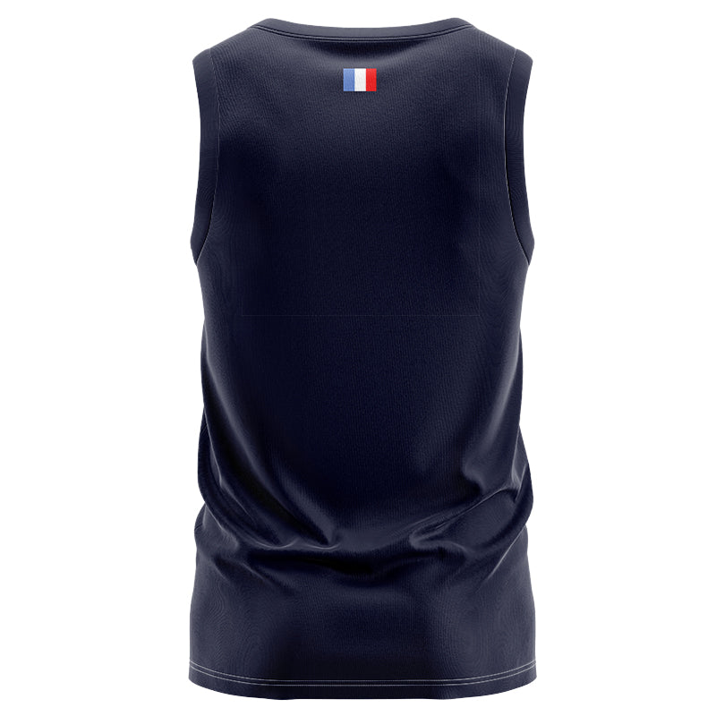 France Les Bleus 2023 Rugby World Cup Navy Blue Training Singlet