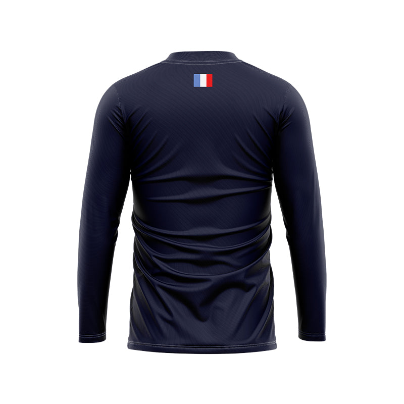 France Les Bleus 2023 Rugby World Cup Long Sleeve Navy Blue Training Shirt