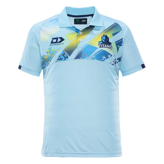 Gold Coast Titans 2024 Light Blue Training Polo Shirt