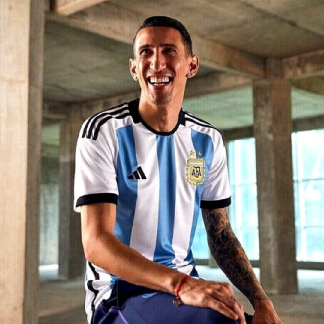 Argentina 2022 World Cup Home Jersey Shirt (2 Stars)