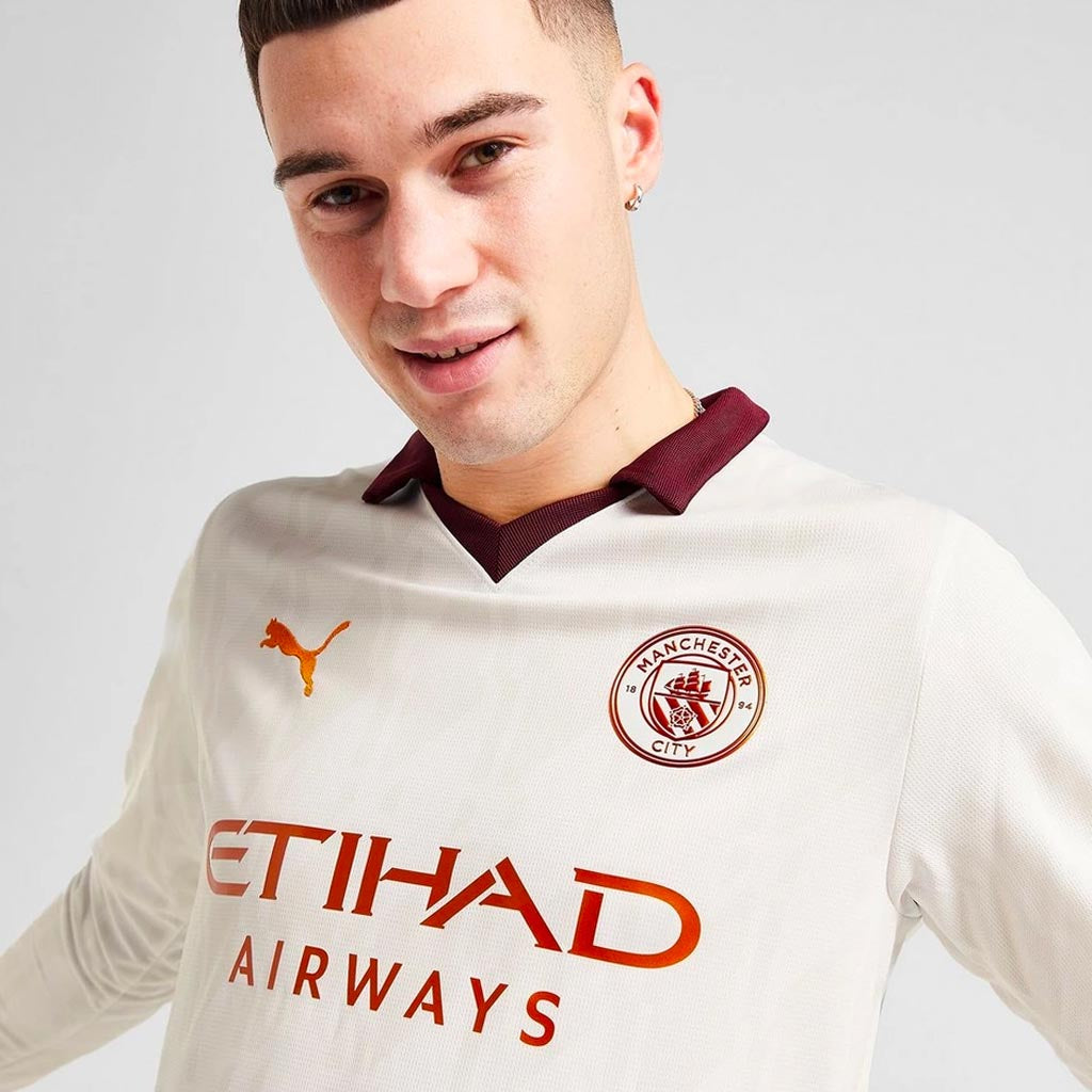 Manchester City 2023/24 Long Sleeve Away Jersey Shirt