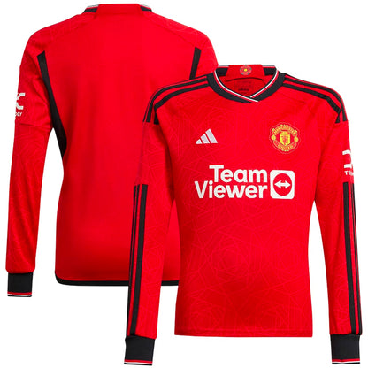 Manchester United 2023/24 Long Sleeve Home Jersey Shirt