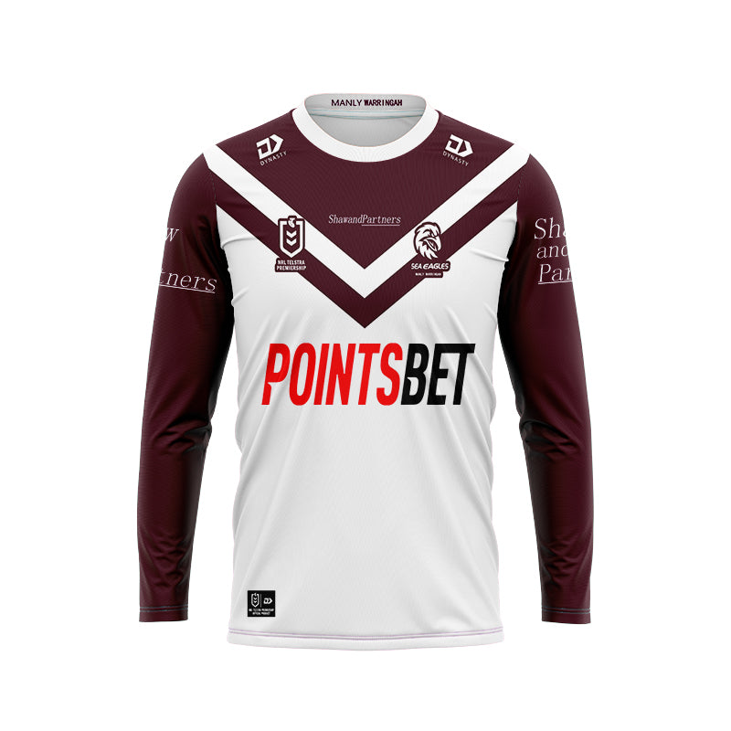 Manly Warringah Sea Eagles 2024 Long Sleeve Away Shirt