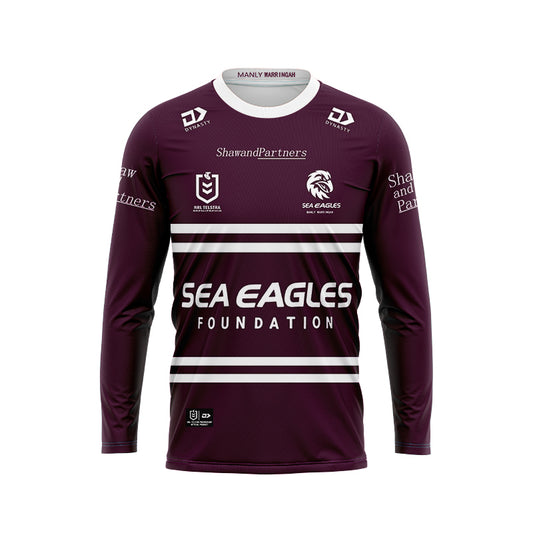 Manly Warringah Sea Eagles 2024 Long Sleeve Foundation Shirt