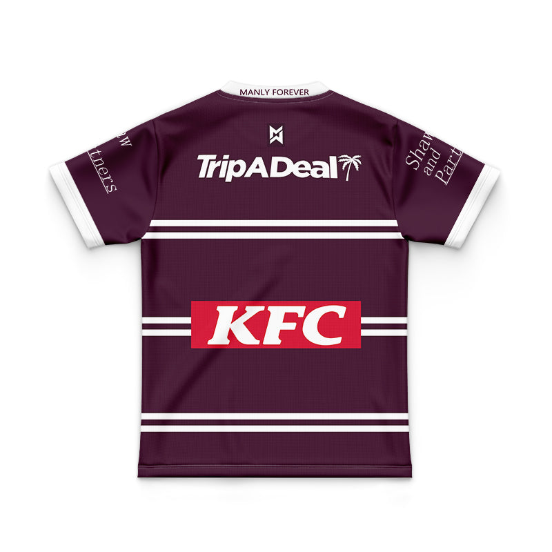 Manly Warringah Sea Eagles 2024 Kids Home Jersey and Shorts Kit