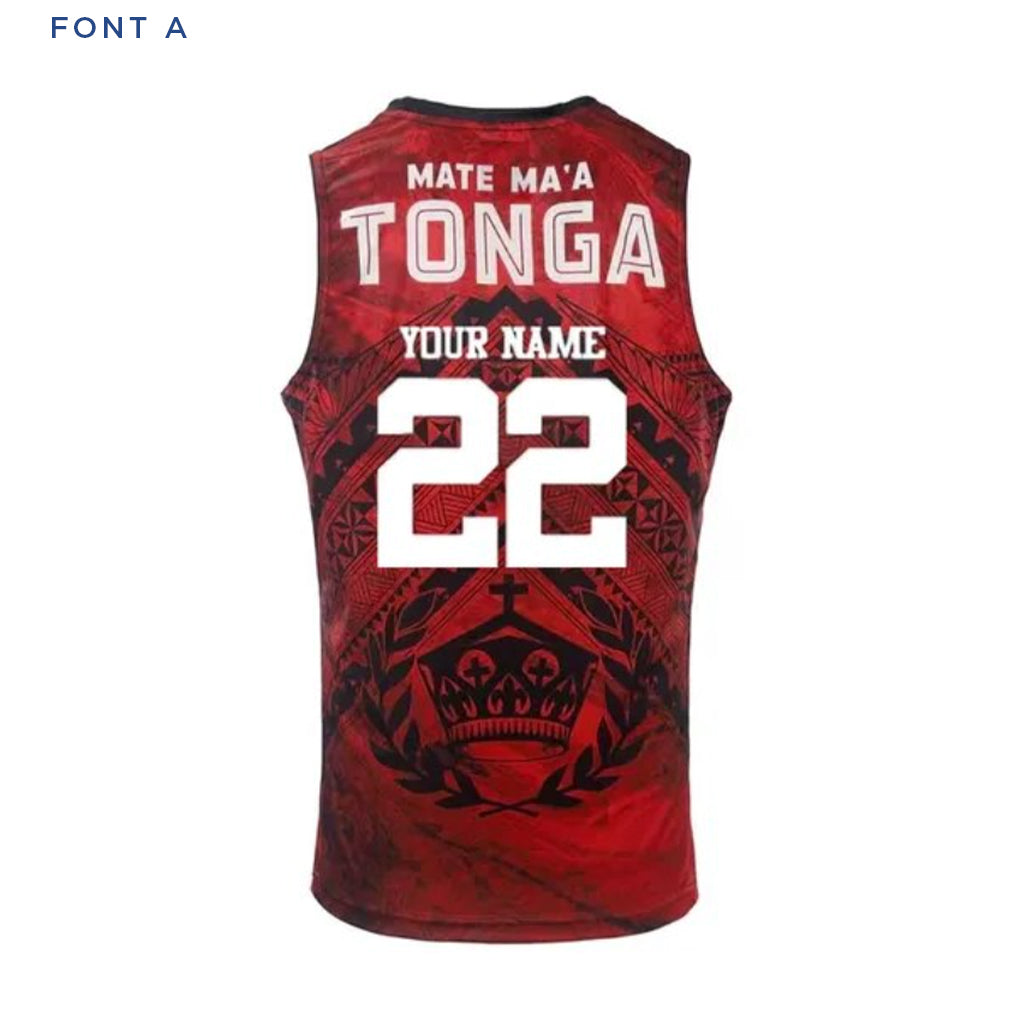 Mate Ma'a Tonga 2022 Rugby League Training Singlet