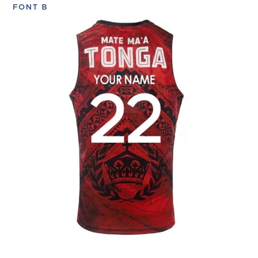 Mate Ma'a Tonga 2022 Rugby League Training Singlet