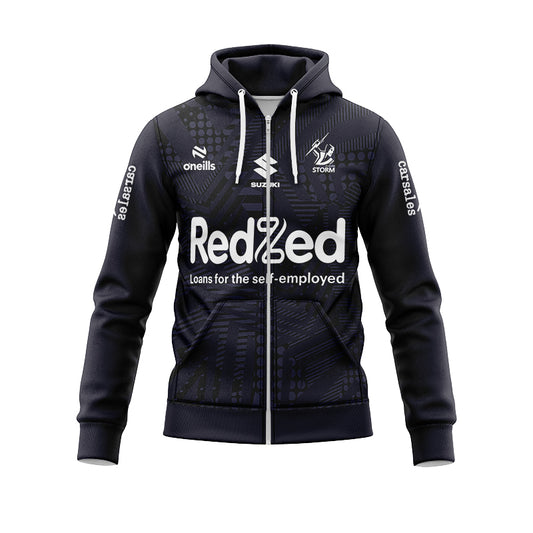 Melbourne Storm 2024 Navy Training Hoodie With Zipper