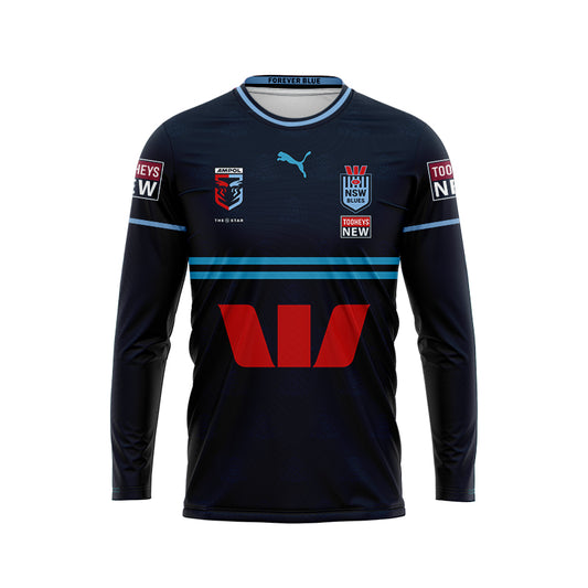 NSW Blues State Of Origin 2023 Long Sleeve Away Shirt