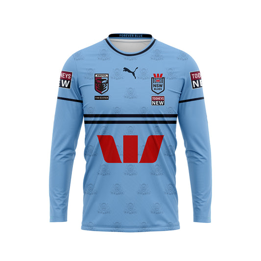 NSW Blues State Of Origin 2023 Long Sleeve Home Shirt