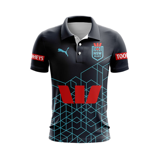 NSW Blues State Of Origin 2024 Training Polo Shirt