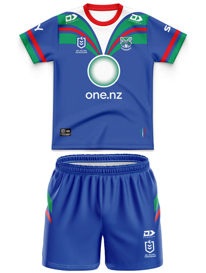 New Zealand Warriors 2024 Kids Home Jersey and Shorts Kit